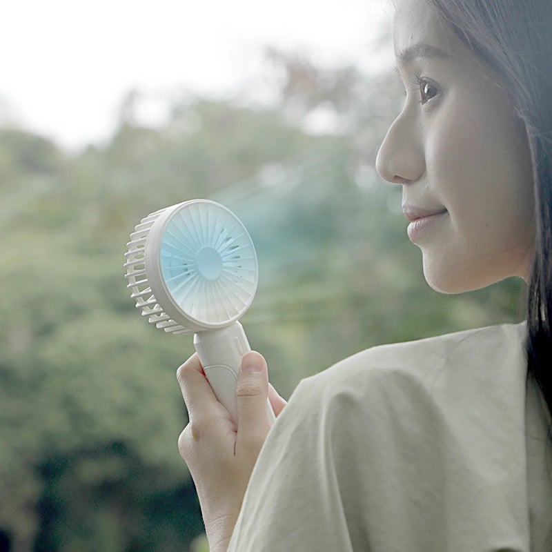 Bluejw New Portable Rechargeable Mini Hand Fan with USB Flashlight - LED Handheld Fan & Flashlight Combo for Outdoor Use - Image 3